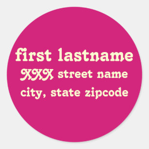 étiquette d'adresse de retour - personnalisation