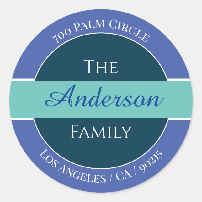 Étiquette d'adresse de retour personnalisée DIY, B (Devant)