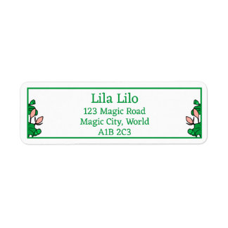 Étiquette d'adresse de retour personnalisée Lotus