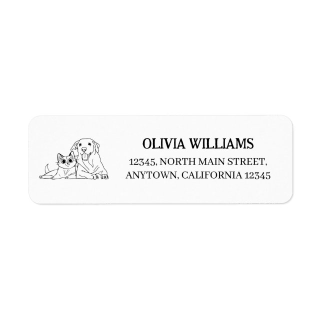 Étiquette d'adresse de retour personnalisée pour c (Devant)