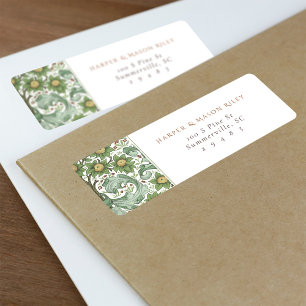 Étiquette d'adresse de retour personnalisée vintag