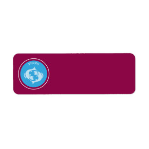 Étiquette d'adresse de retour Pisces
