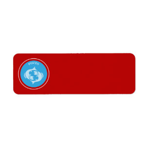 Étiquette d'adresse de retour Pisces