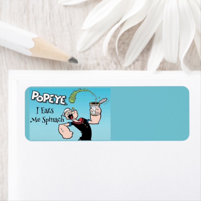 Étiquette d'adresse de retour Popeye (En situation)