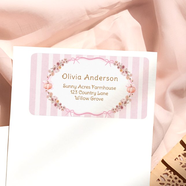 Étiquette d'adresse de retour pour baby shower ave (Créateur téléchargé)