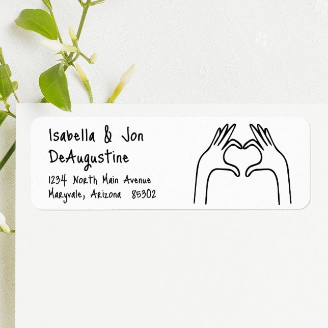 Étiquette d'adresse de retour pour invitations de  (Créateur téléchargé)