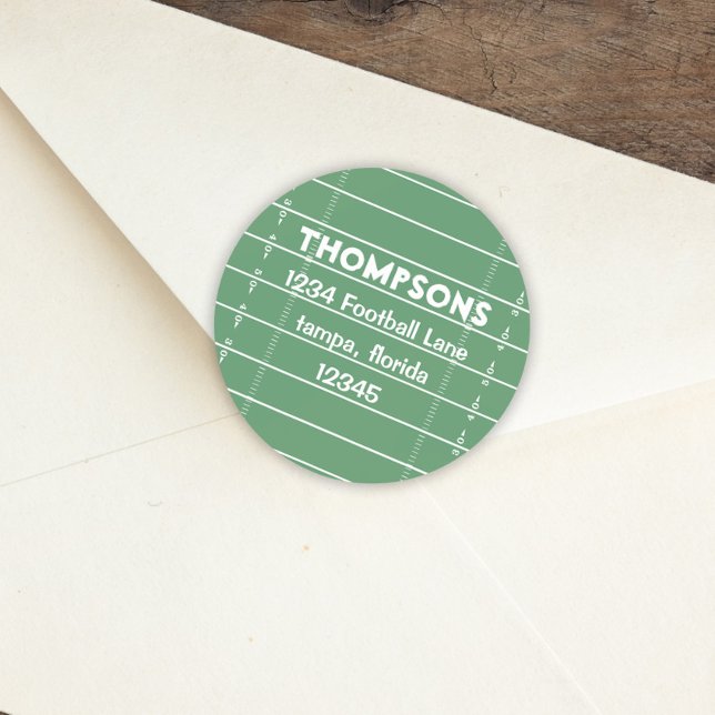 Étiquette d'adresse de retour pour le sport de foo (Créateur téléchargé)