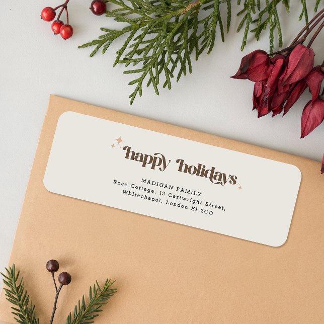 Étiquette d'adresse de retour pour les fêtes de No (Créateur téléchargé)