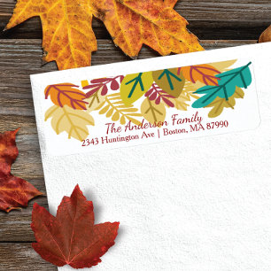 Étiquette d'adresse de retour pour les feuilles d'