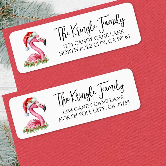Étiquette d'adresse de retour pour Noël tropical (Tropical Christmas Return Address Label )