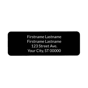 Étiquette d'adresse de retour pour un couple avec 