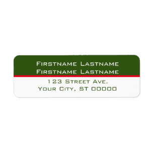 Étiquette d'adresse de retour pour un couple avec 