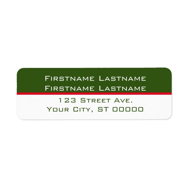 Étiquette d'adresse de retour pour un couple avec  (Devant)