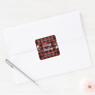 Étiquette d'adresse de retour pour un joyeux Noël 