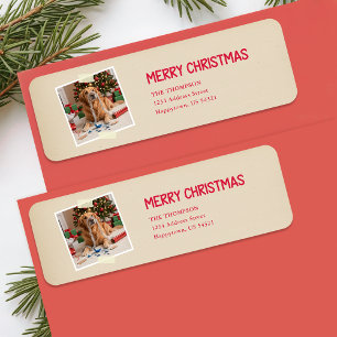 Étiquette d'adresse de retour pour un Noël humoris