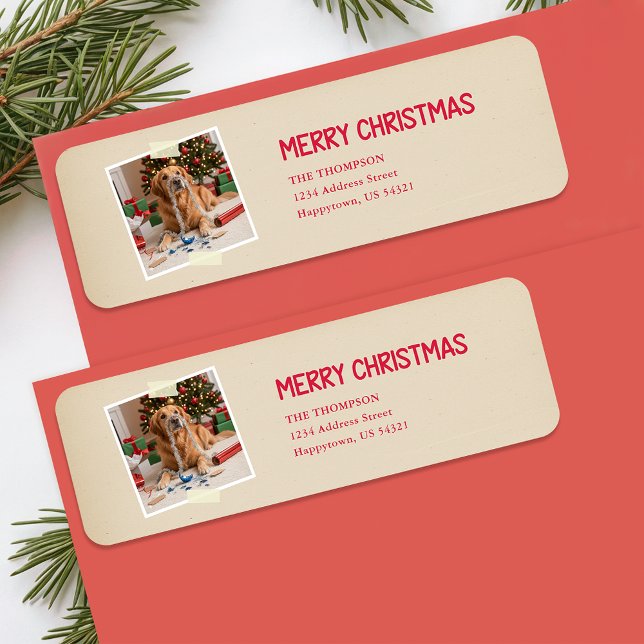 Étiquette d'adresse de retour pour un Noël humoris (Créateur téléchargé)