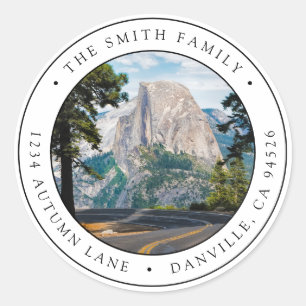 Étiquette d'adresse de retour ronde personnalisée 