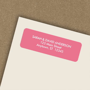 Étiquette d'adresse de retour rose Bubblegum moder