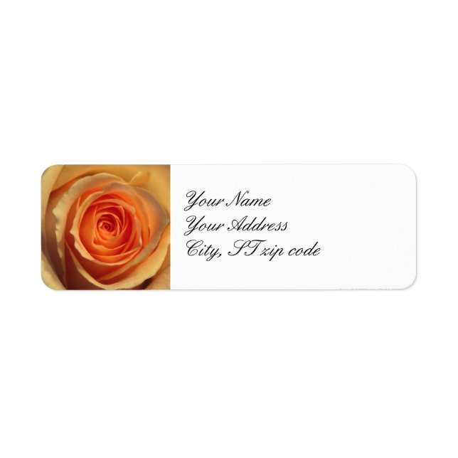 Étiquette d'adresse de retour rose jaune (Devant)