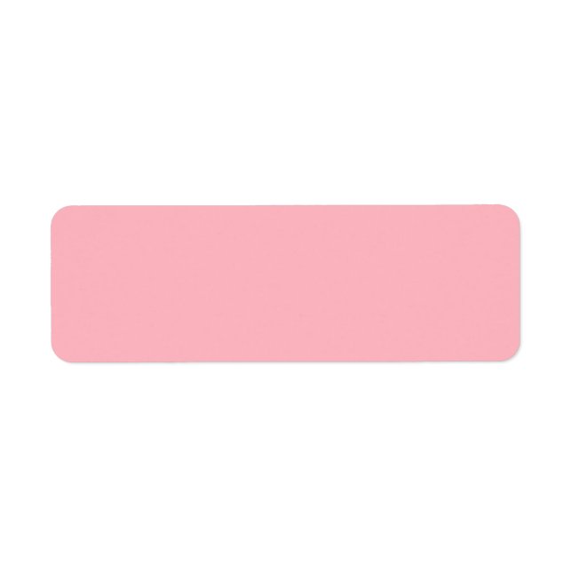 Étiquette d'adresse de retour rose tendre (Devant)