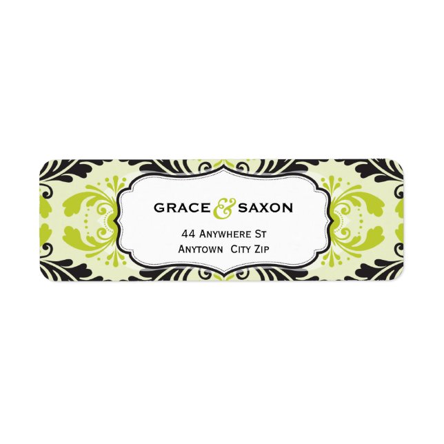 ÉTIQUETTE D'ADRESSE DE RETOUR :: savvy 2L (Devant)