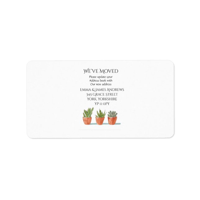 Étiquette d'adresse de retour simple (Devant)