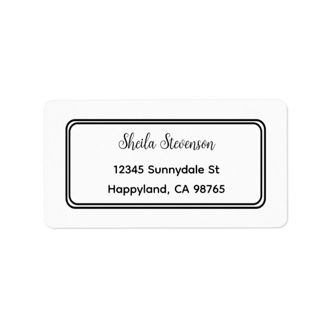 Étiquette d'adresse de retour, stickers d'adresse  (Devant)