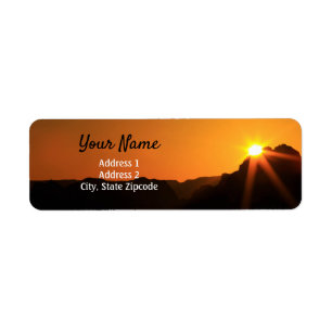 Étiquette d'adresse de retour Sunrise Landcape