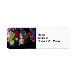 Étiquette d'adresse de retour Sunset Woodland Gnom