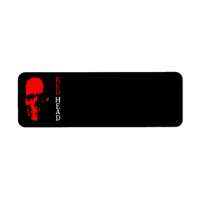 Étiquette d'adresse de retour tête rouge (Devant)