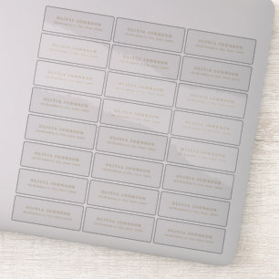 Étiquette d'adresse de retour transparente minimal