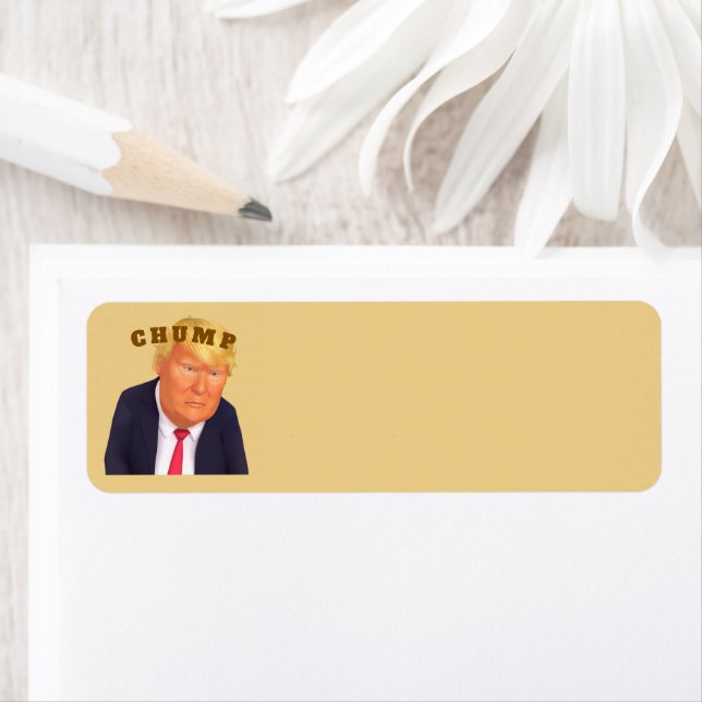 Étiquette d'adresse de retour Trump/Crétin (En situation)