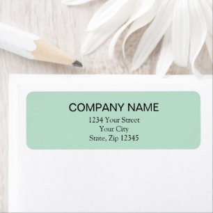 Étiquette d'adresse de retour   Vert Seafoam 
