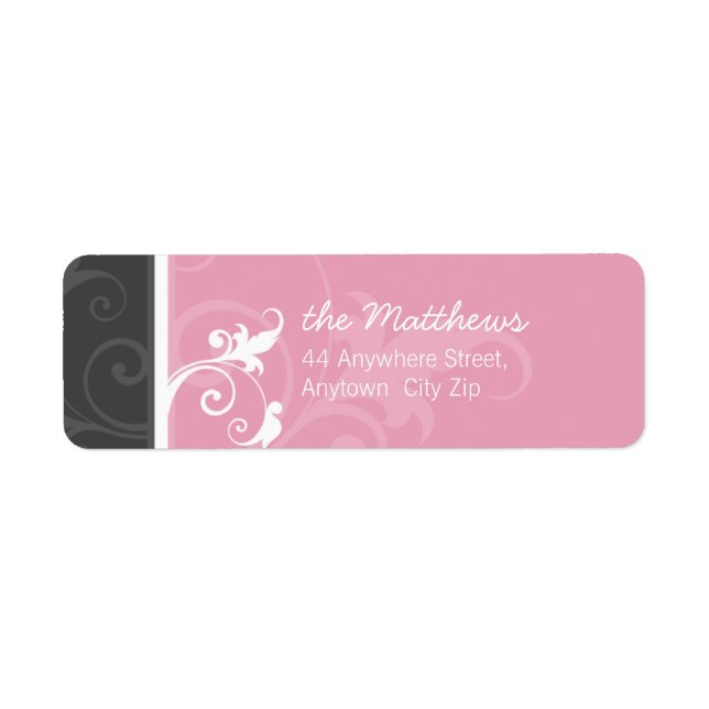 ÉTIQUETTE D'ADRESSE DE RETOUR :: verve 1L (Devant)