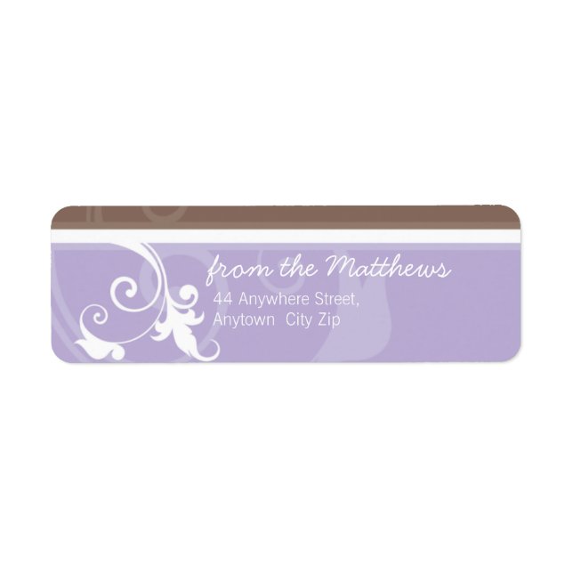 ÉTIQUETTE D'ADRESSE DE RETOUR :: verve 5L (Devant)