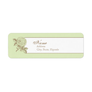 Étiquette d'adresse de retour Vintage verte