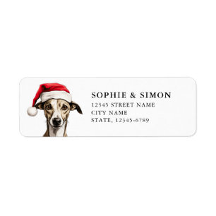 Étiquette d'adresse de retour Whippet
