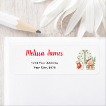 Étiquette d'adresse de tenue de bébé Noël Baby Sho