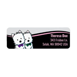 Étiquette d'adresse de Westies Wave