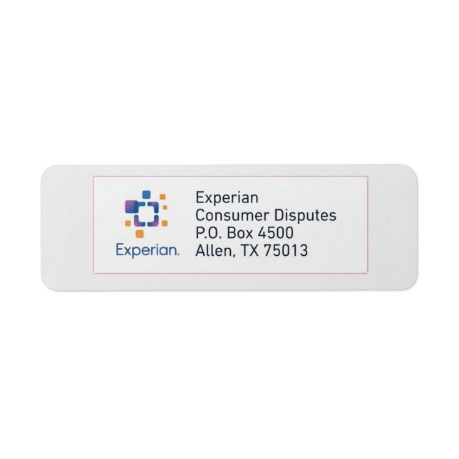Étiquette d'adresse d'expédition de contestation d (Devant)