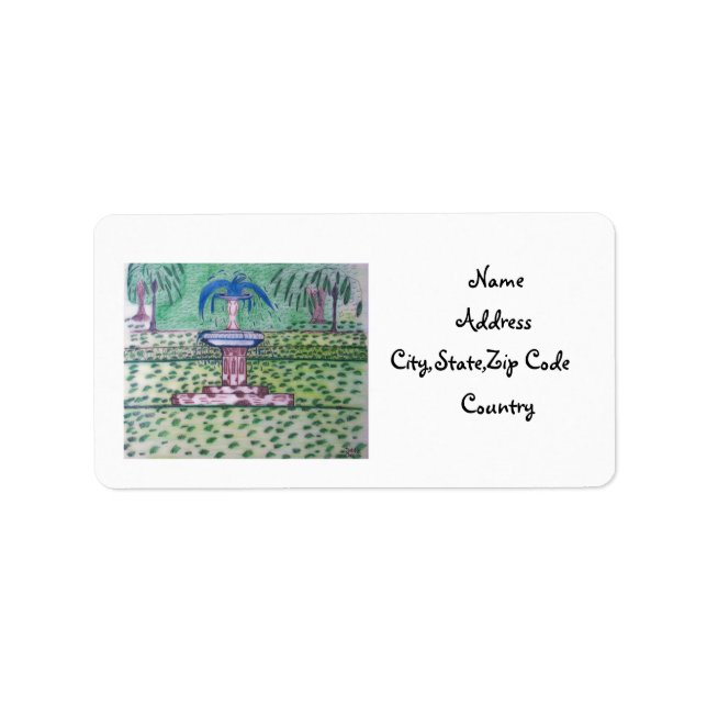 étiquette d'adresse du parc Forsyth (Devant)