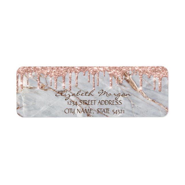 Étiquette d'adresse en pierre de marbre gris avec  (Devant)