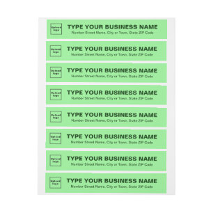 Étiquette d'adresse enveloppante en papier vert cl
