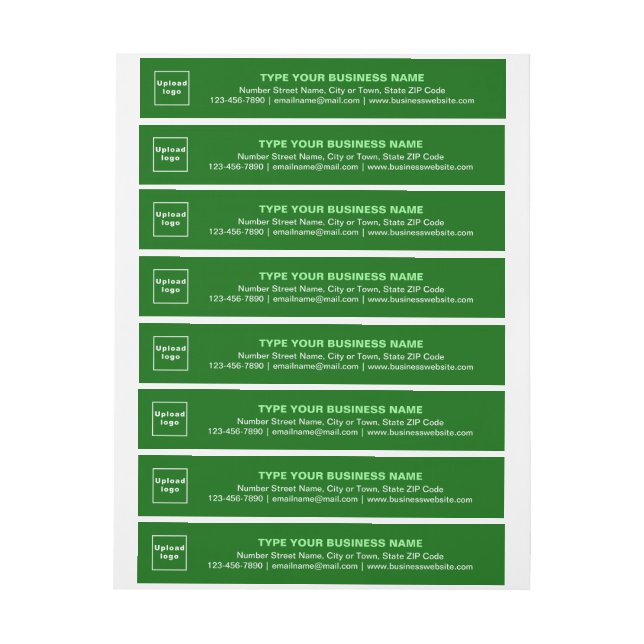Étiquette d'adresse enveloppante verte de marque c (Feuille)