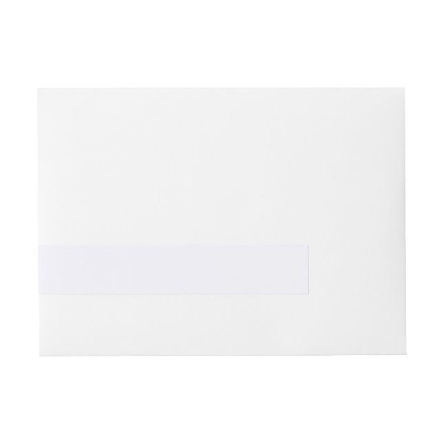 Étiquette d'adresse fantôme blanc enveloppante (Devant)