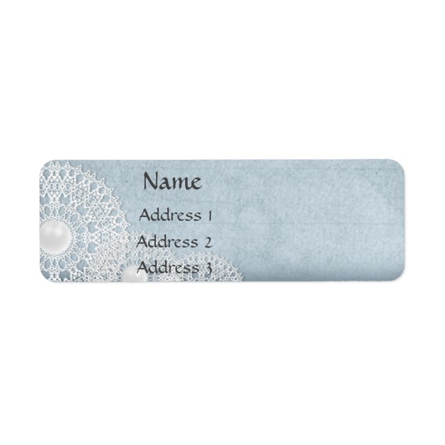 Étiquette d'adresse flocon de neige (Devant)