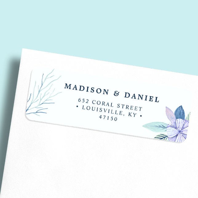 Étiquette d'adresse Florale Hivernale Rustique Aqu (Créateur téléchargé)
