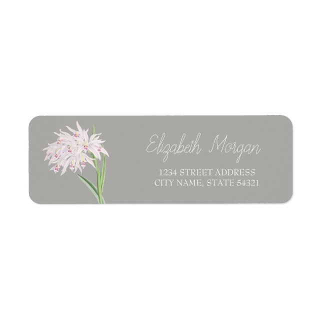 Étiquette d'adresse florale romantique chic (Devant)