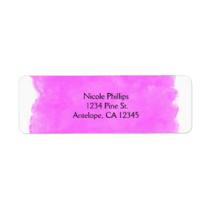 Étiquette d'adresse Makeup Pink Splotch Beauty Gla