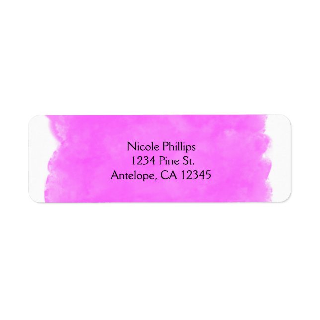 Étiquette d'adresse Makeup Pink Splotch Beauty Gla (Devant)